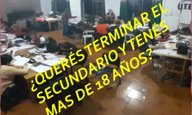 Abren inscripciones para finalizar el secundario en la Extensión Áulica CENMA SMATA – Refugio Libertad