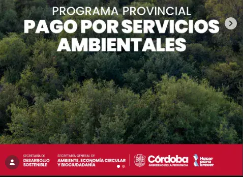 Programa Provincial Pago por servicios Ambientales