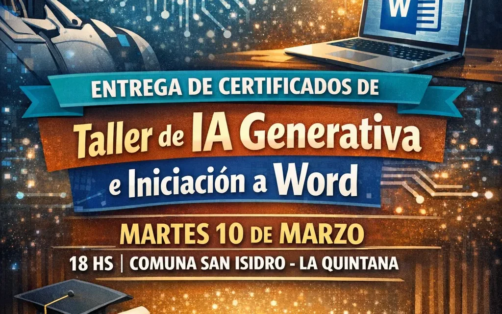 Entrega de certificados a niños, niñas y adolescentes que participaron del taller de verano