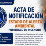 Defensa Civil: Estado de Alerta Ambiental por riesgo de incendios: notificación oficial del Ministerio de Seguridad