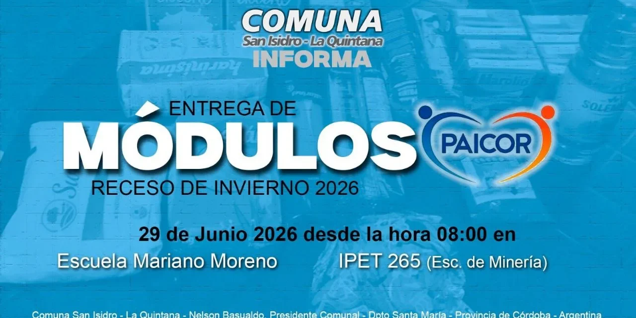 Entrega de Módulos PAICOR por el Receso de Invierno 2026