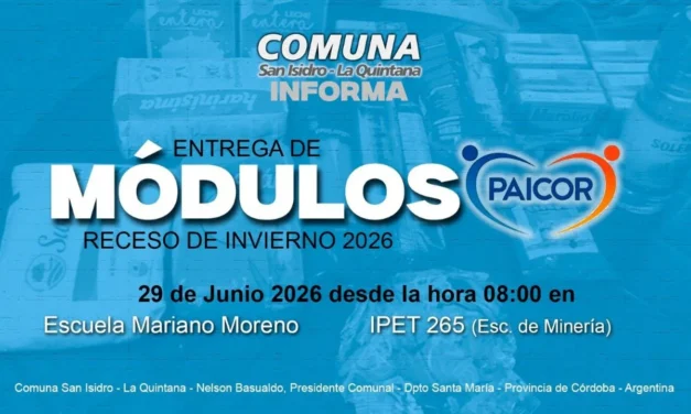 Entrega de Módulos PAICOR por el Receso de Invierno 2026