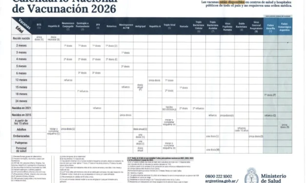 Información importante sobre el Calendario de Vacunación 2026