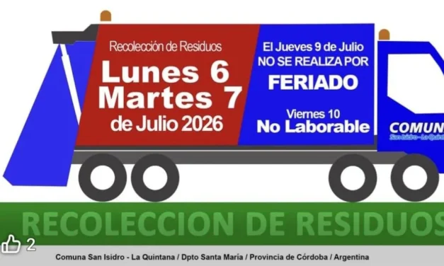 Cronograma de Recolección de Residuos para la Semana del 6 al 10 de Julio